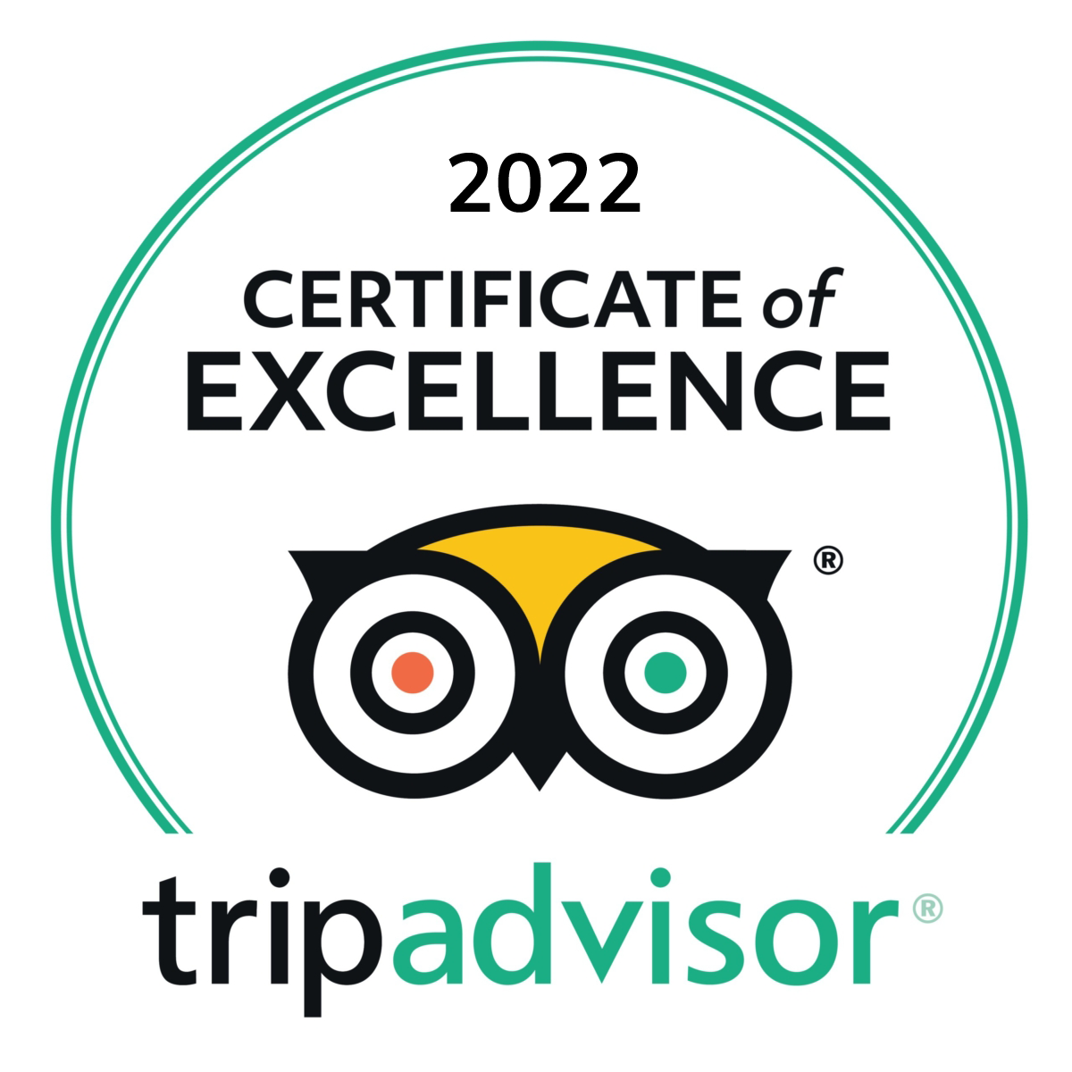 TripAdvisor Certificate of Excellence 2022